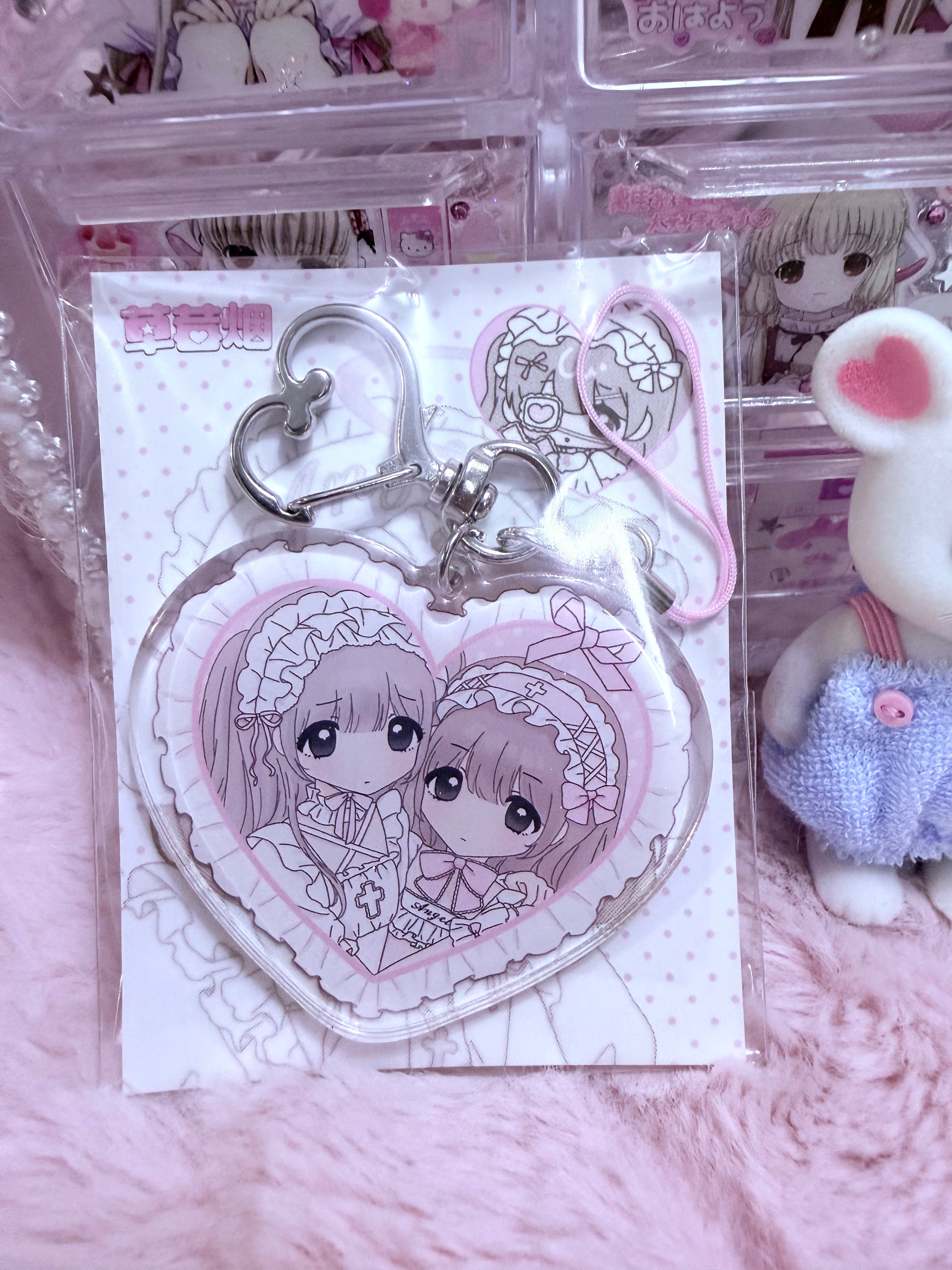 Lolita heart keychain