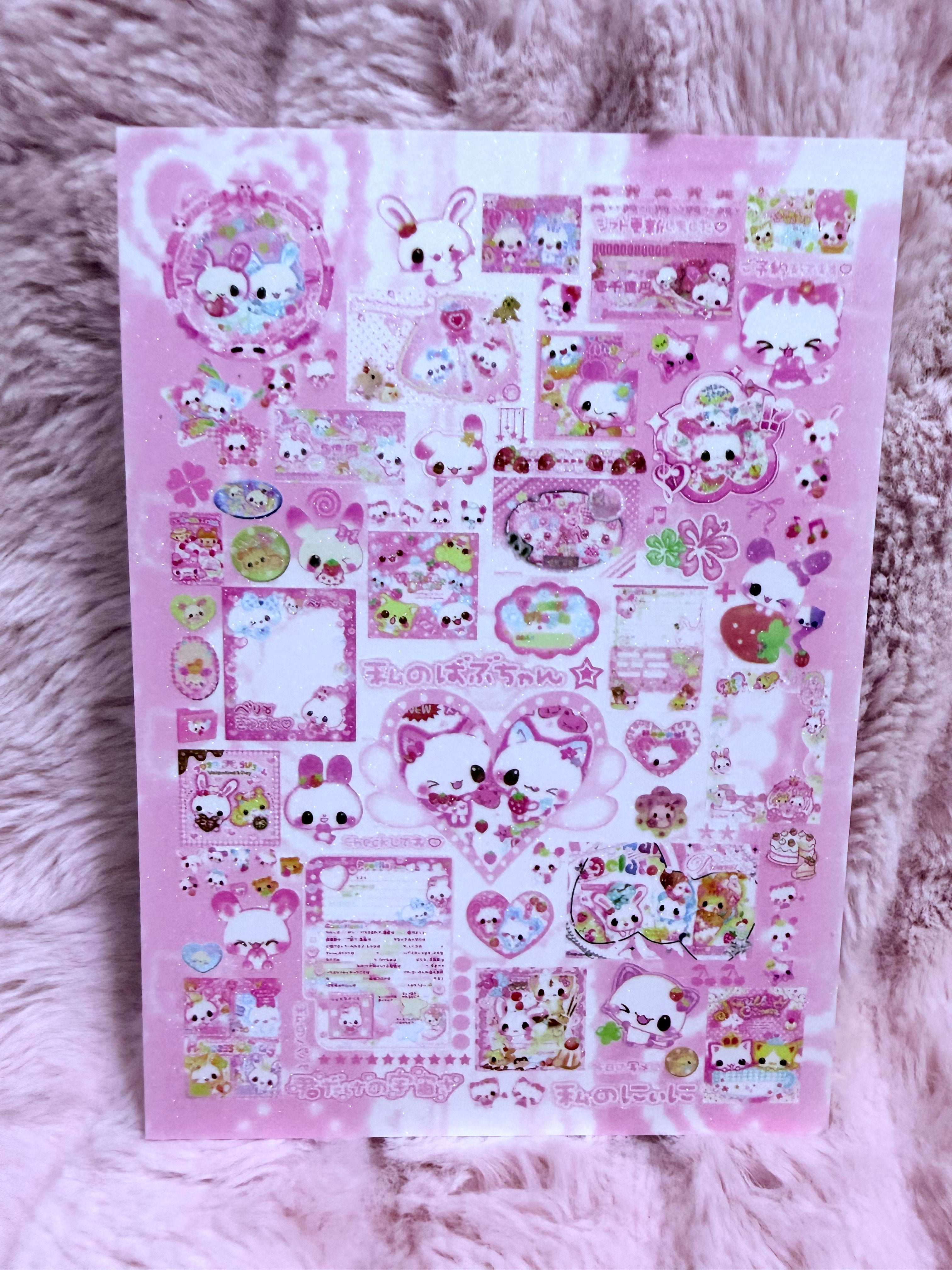 Bunnycat sticker sheet