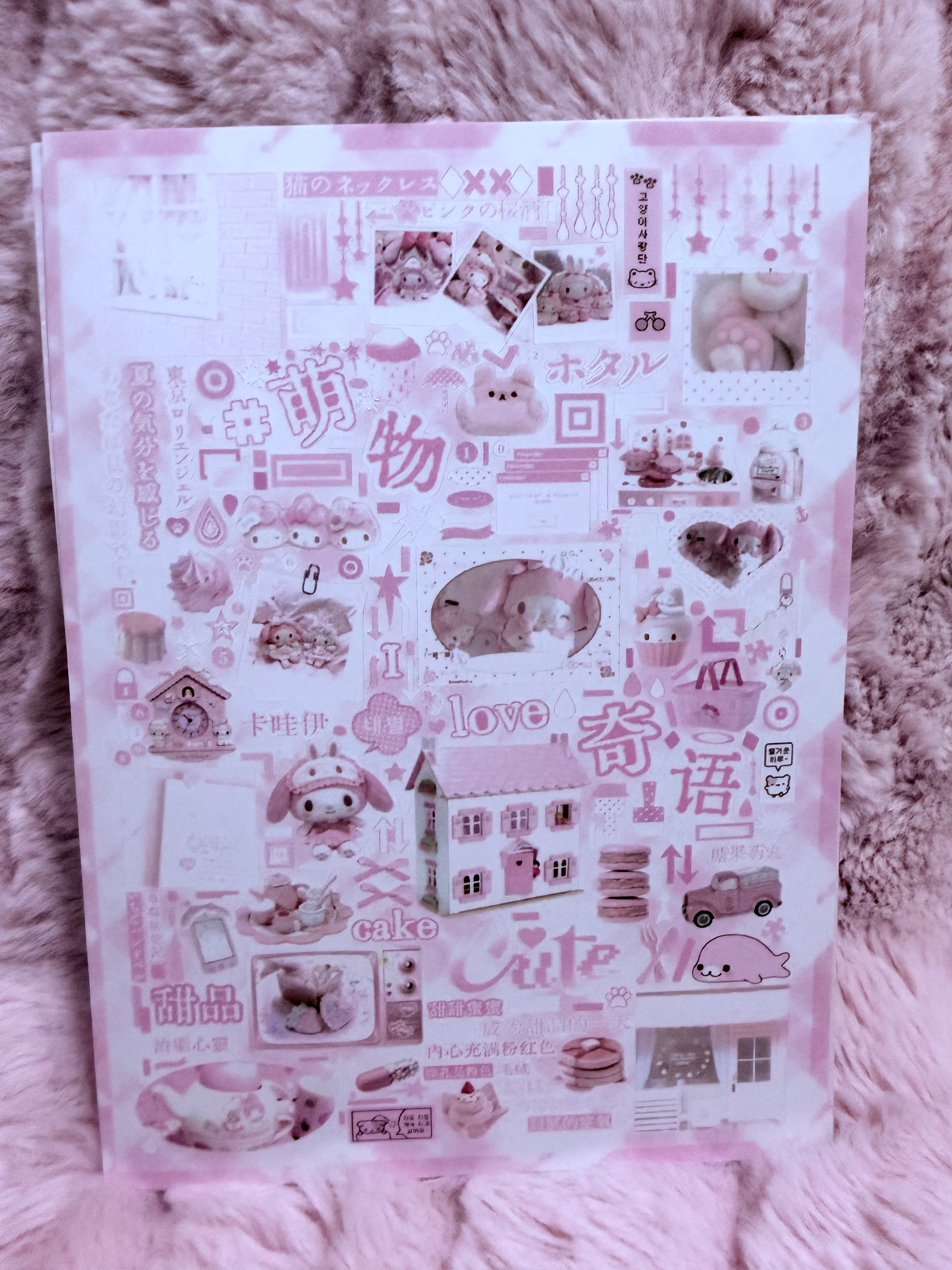 Pink lettering sheet