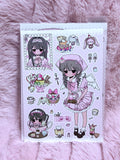 Angel maid sticker sheet