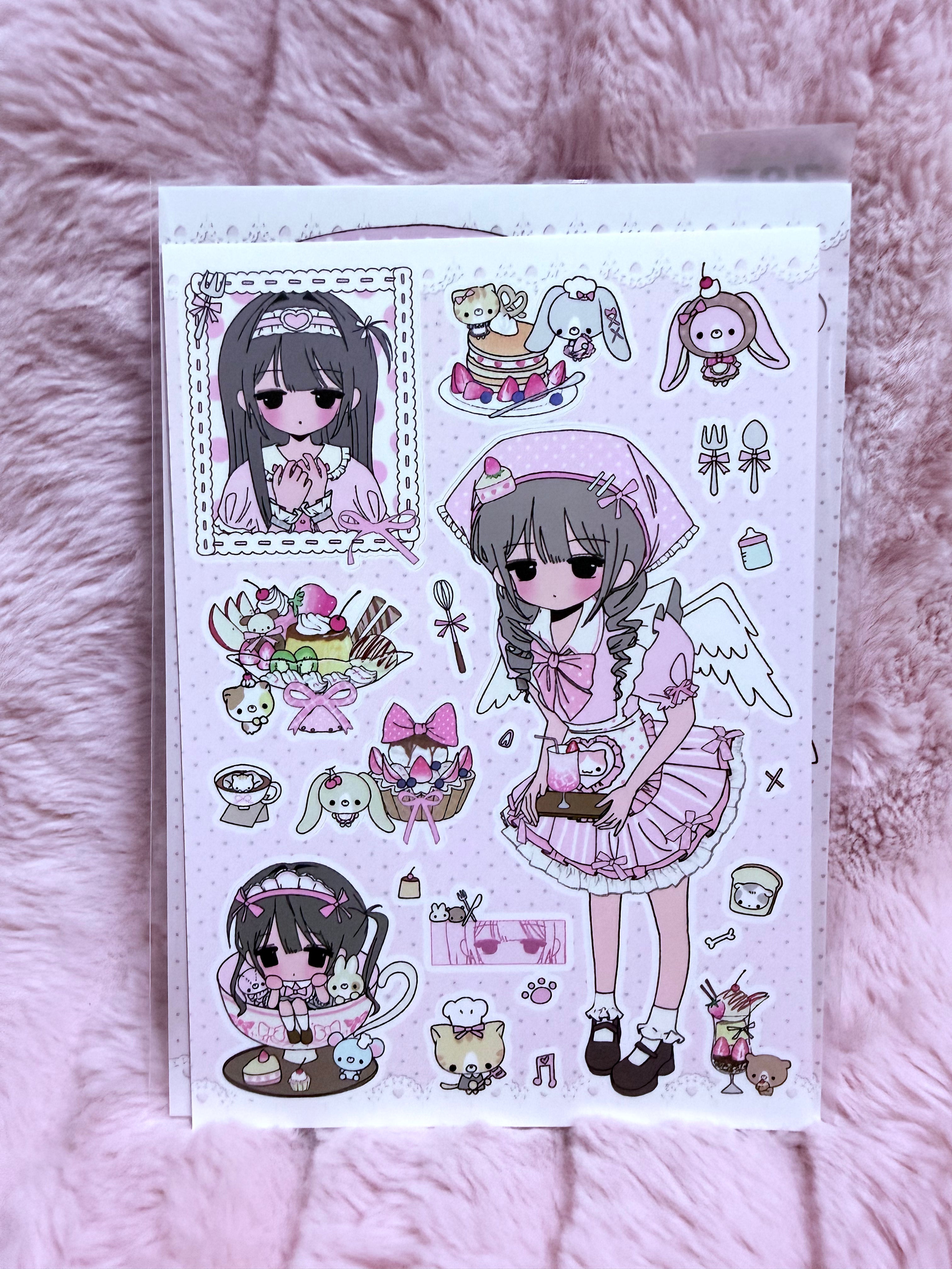 Angel maid sticker sheet