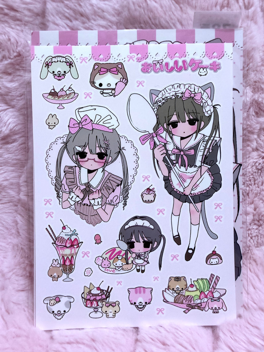 Cat maid Cutie sticker sheet