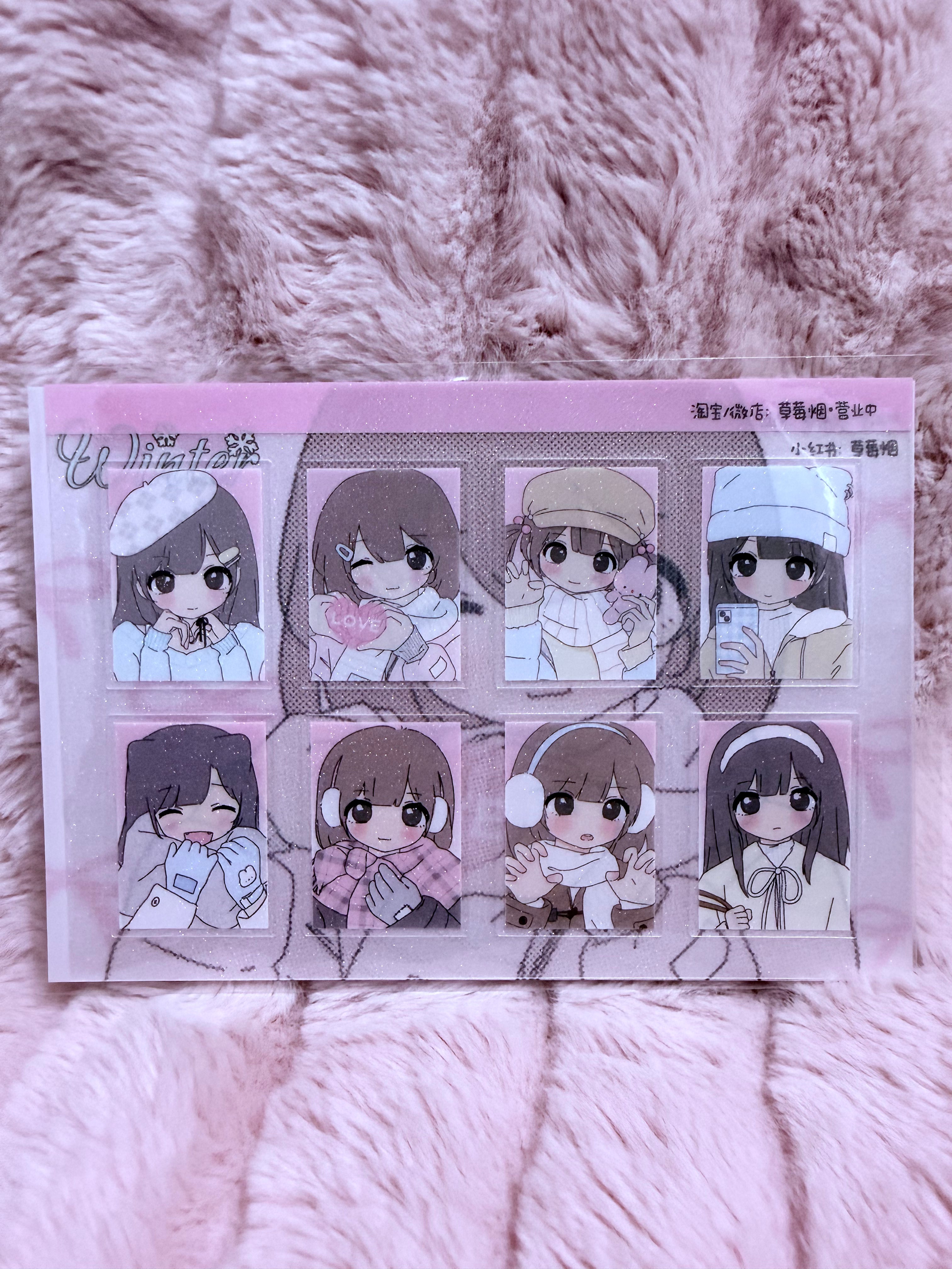 Winter korean cutie sticker sheet