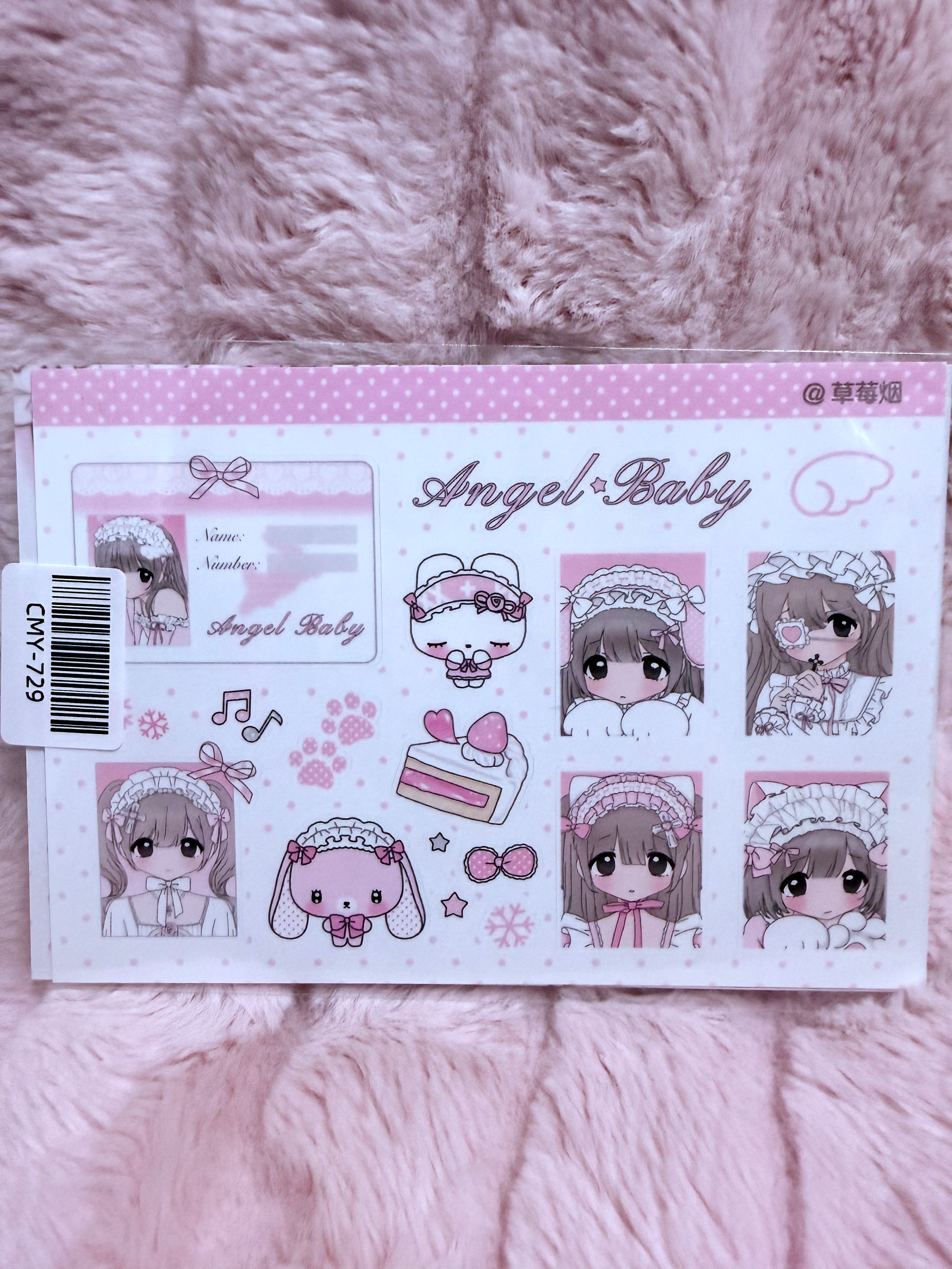 Angel baby stickers
