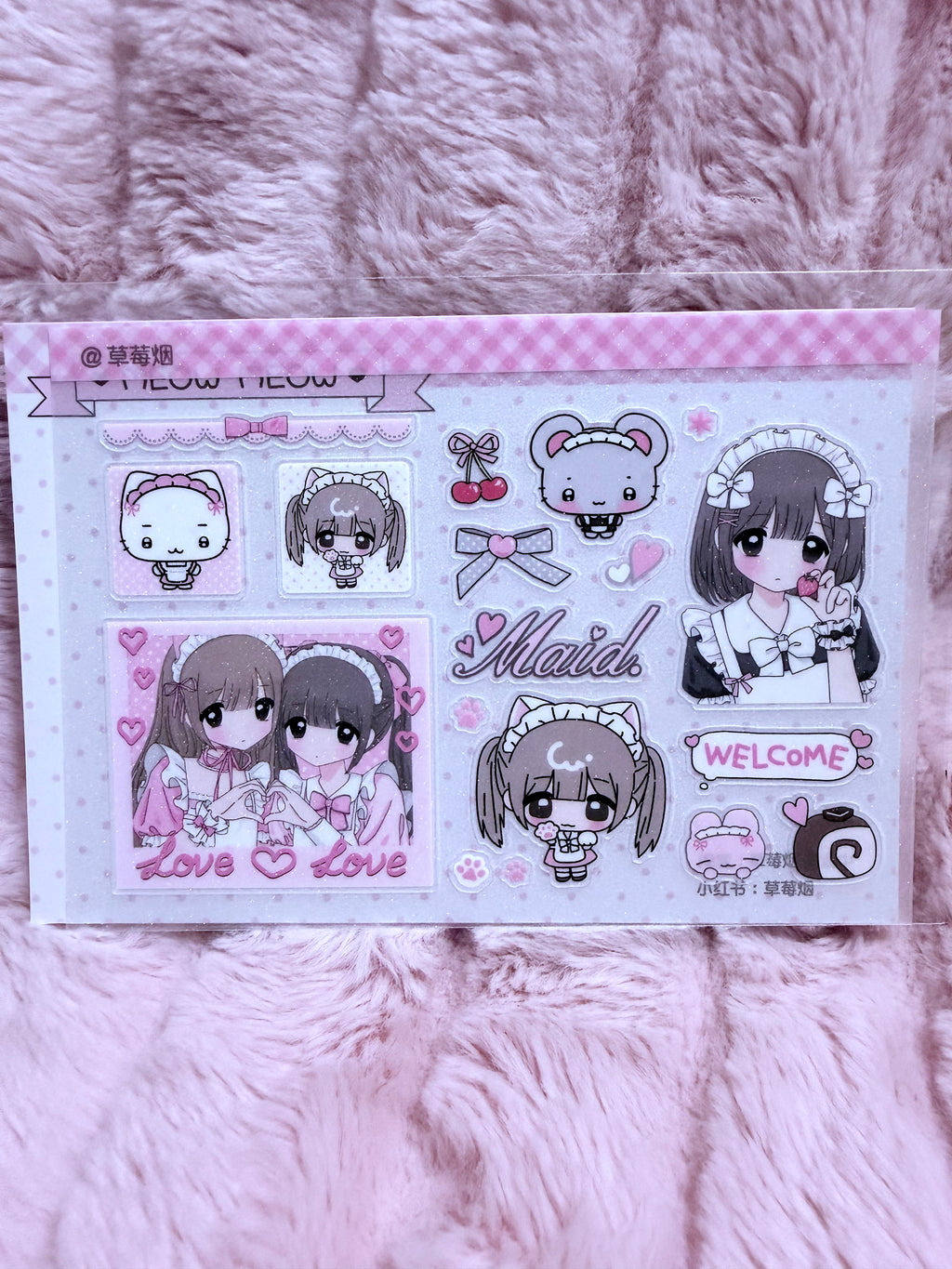 Maid cafe  stickers sheet