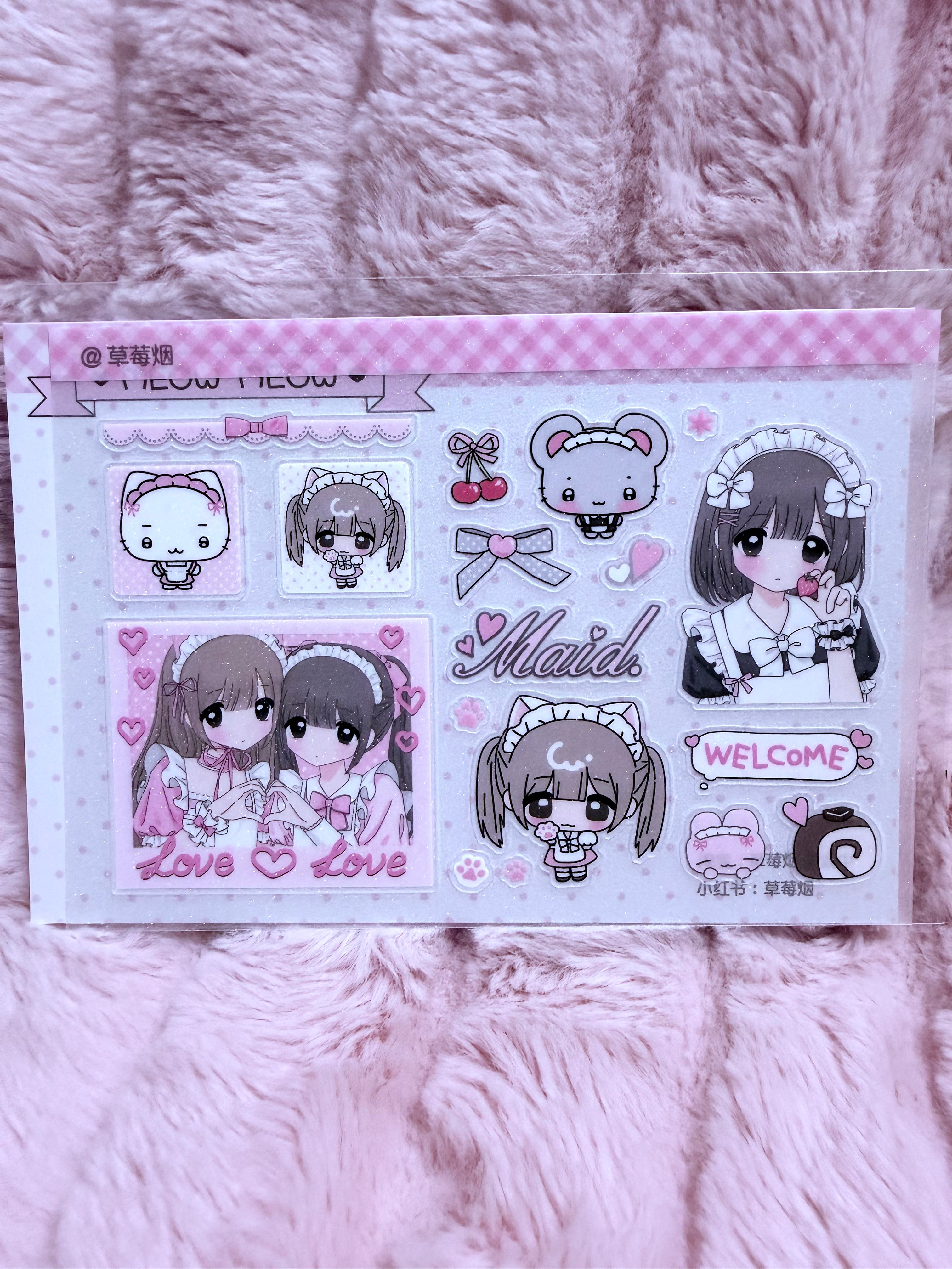 Maid cafe  stickers sheet