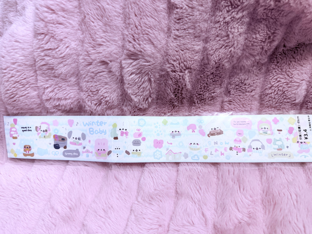 Winter bunny cuteness sticker sheet
