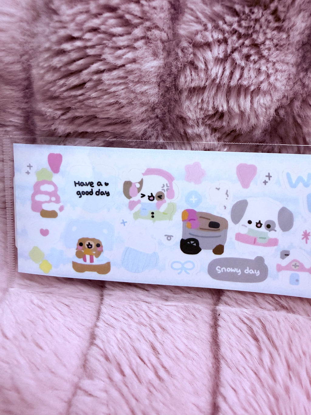 Winter bunny cuteness sticker sheet