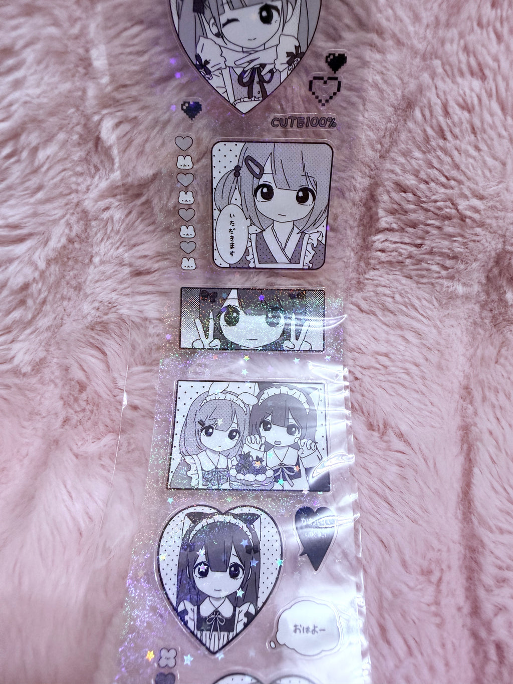 Black and white anime girl Stickers