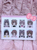 Cutie Maids sticker sheet